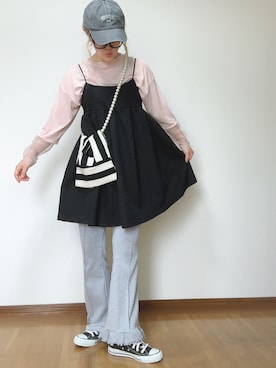 「WC（ダブル シー）のアイテム（パンツ）」を使った、Ⓜ︎さん（レディース・152cm）の夏コーディネート