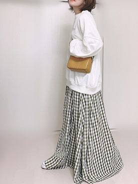 「SENSE OF PLACE by URBAN RESEAR」｜「アイテム（スウェット）」を使った、Ⓜ︎さん（レディース・152cm）の夏コーディネート