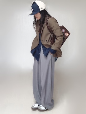 「アイテム（テーラードジャケット）」を使った、Ⓜ︎さん（レディース・152cm）の冬コーディネート