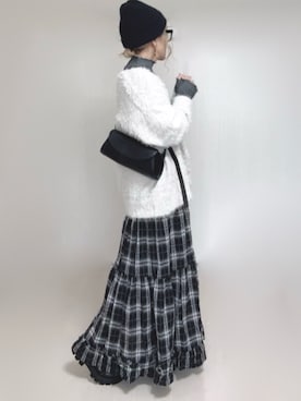 「tiptop（ティップトップ）のメランジリブハイネックプルオーバー（ニット/セーター）」を使った、Ⓜ︎さん（レディース・152cm）の秋コーディネート