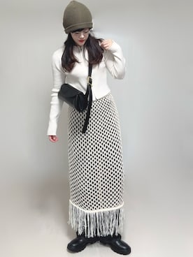 「LAKOLE（ラコレ）のアイテム」を使った、Ⓜ︎さん（レディース・152cm）の秋コーディネート