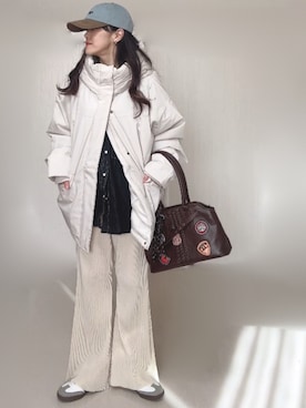 「tiptop」｜「アイテム（ブルゾン）」を使った、Ⓜ︎さん（レディース・152cm）の冬コーディネート