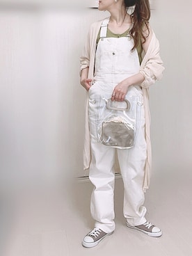 「EDWIN（エドウィン）のアイテム（オールインワン・サロペット）」を使った、Ⓜ︎さん（レディース・152cm）の夏コーディネート