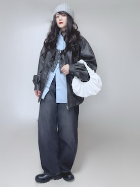 「LAKOLE（ラコレ）のアイテム」を使った、Ⓜ︎さん（骨格ウェーブ・レディース・152cm）の冬コーディネート