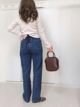 「アイテム（バレエシューズ）」を使った、Ⓜ︎さん（レディース・152cm）の秋コーディネート