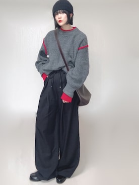 「アイテム（帽子）」を使った、Ⓜ︎さん（レディース・152cm）の秋コーディネート