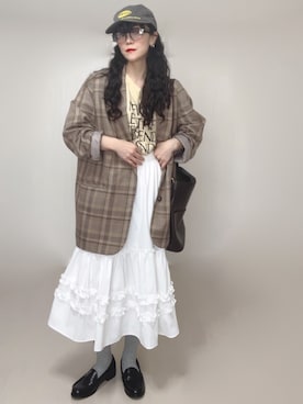 「カジュアルガーリー」｜Ⓜ︎さん（レディース・152cm）の春コーディネート