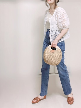 「LUREM（ルアム）のアイテム」を使った、Ⓜ︎さん（レディース・152cm）の夏コーディネート