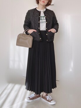 「Traditional Weatherwear」｜「アイテム（ダウンジャケット/コート）」を使った、Ⓜ︎さん（レディース・152cm）の冬コーディネート