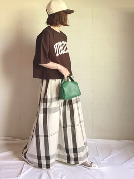 「INASTUDIOS（イーナストゥディオス）のアイテム」を使った、Ⓜ︎さん（レディース・152cm）の夏コーディネート