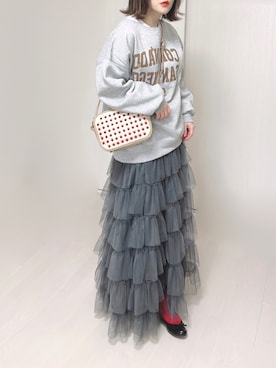 「mi via loca（ミヴィアロカ）のアイテム」を使った、Ⓜ︎さん（レディース・152cm）の春コーディネート