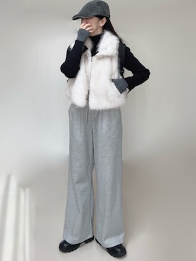 「アイテム（バックパック/リュック）」を使った、Ⓜ︎さん（レディース・152cm）の冬コーディネート