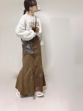 「RODE SKO」｜「アイテム（スニーカー）」を使った、Ⓜ︎さん（レディース・152cm）の春コーディネート