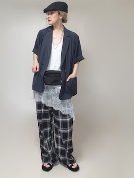 「アイテム（ジャケット/アウター）」を使った、Ⓜ︎さん（レディース・152cm）の夏コーディネート