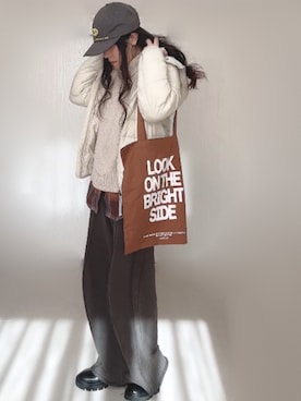 「アイテム（スウェットパンツ）」を使った、Ⓜ︎さん（レディース・152cm）の秋コーディネート