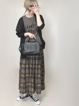 「ボストンバッグ」｜Ⓜ︎さん（レディース・152cm）の夏コーディネート