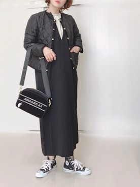 「sakishimatokyo（サキシマトーキョー）のアイテム（Tシャツ/カットソー）」を使った、Ⓜ︎さん（レディース・152cm）の冬コーディネート