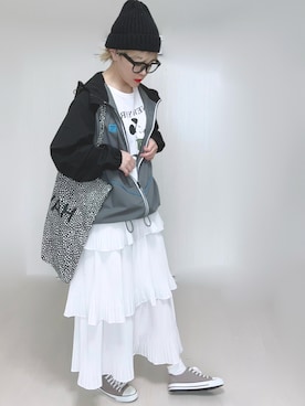 「＆RSON（アンダーソン）のアイテム（ジャケット/アウター）」を使った、Ⓜ︎さん（レディース・152cm）の冬コーディネート