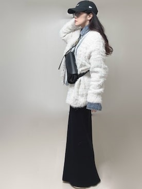 「アイテム（スカート）」を使った、Ⓜ︎さん（レディース・152cm）の冬コーディネート