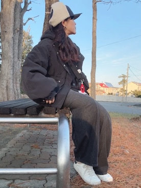 「アイテム（ピアス（両耳用））」を使った、Ⓜ︎さん（レディース・152cm）の冬コーディネート