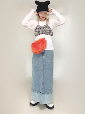 「LAKOLE（ラコレ）のアイテム（その他トップス）」を使った、Ⓜ︎さん（レディース・152cm）の秋コーディネート