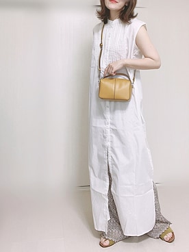 「RODE SKO」｜「アイテム（シャツワンピース）」を使った、Ⓜ︎さん（レディース・152cm）の夏コーディネート