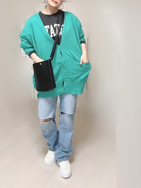 「something_jean」｜Ⓜ︎さん（レディース・152cm）の春コーディネート