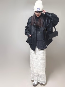 「アイテム（ブルゾン）」を使った、Ⓜ︎さん（レディース・152cm）の秋コーディネート