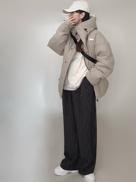 「アイテム（ジャージ）」を使った、Ⓜ︎さん（レディース・152cm）の冬コーディネート