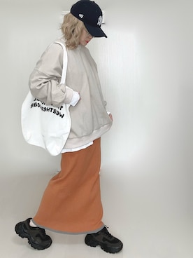 「厚底スニーカー」｜Ⓜ︎さん（レディース・152cm）の春コーディネート