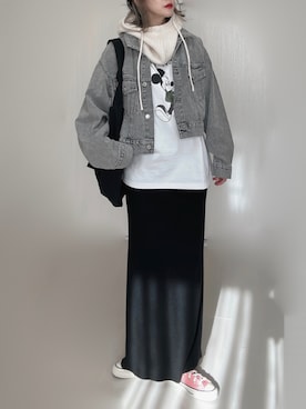 「AS KNOW AS plus（アズノゥアズプラス）のアイテム（ニットキャップ/ビーニー）」を使った、Ⓜ︎さん（レディース・152cm）の冬コーディネート