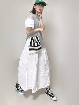 「sakishimatokyo（サキシマトーキョー）のアイテム（ワンピース/ドレス）」を使った、Ⓜ︎さん（レディース・152cm）の夏コーディネート