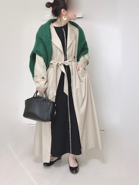 「RODE SKO」｜「アイテム（トレンチコート）」を使った、Ⓜ︎さん（レディース・152cm）の冬コーディネート