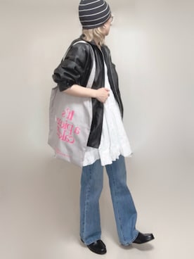 「アイテム（ブルゾン）」を使った、Ⓜ︎さん（レディース・152cm）の秋コーディネート