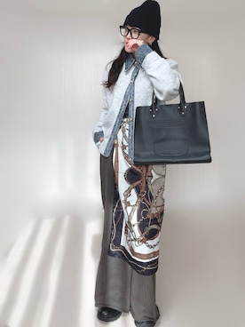 「アイテム（財布/小物）」を使った、Ⓜ︎さん（レディース・152cm）の冬コーディネート