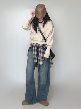 「Re:EDIT（リエディ）のアイテム」を使った、Ⓜ︎さん（レディース・152cm）の秋コーディネート