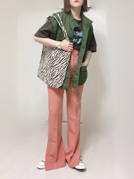 「FOSSIL（フォッシル）のアイテム（アクセサリー）」を使った、Ⓜ︎さん（レディース・152cm）の夏コーディネート