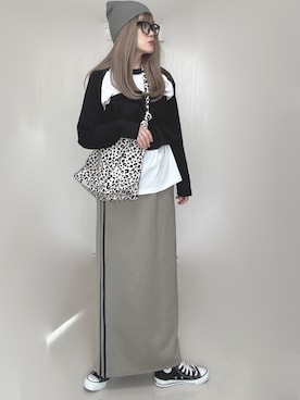 「ラグランTシャツ」｜Ⓜ︎さん（レディース・152cm）の秋コーディネート