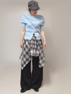 「tiptop（ティップトップ）のアイテム」を使った、Ⓜ︎さん（レディース・152cm）の春コーディネート