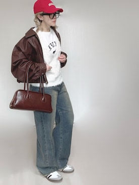 「ファーベスト」｜「アイテム（ブルゾン）」を使った、Ⓜ︎さん（レディース・152cm）の冬コーディネート
