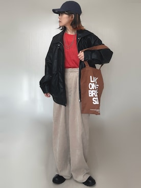 「Chillfar（チルファー）のアイテム」を使った、Ⓜ︎さん（レディース・152cm）の冬コーディネート