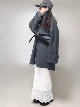 「アイテム（トレンチコート）」を使った、Ⓜ︎さん（レディース・152cm）の秋コーディネート