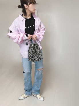 「something_jean」｜Ⓜ︎さん（レディース・152cm）の春コーディネート