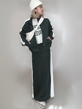 「Chillfar（チルファー）のアイテム（ニットキャップ/ビーニー）」を使った、Ⓜ︎さん（レディース・152cm）の秋コーディネート