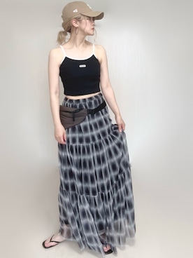 「tiptop（ティップトップ）のアイテム」を使った、Ⓜ︎さん（骨格ウェーブ・レディース・152cm）の夏コーディネート