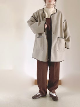 「tiptop（ティップトップ）のアイテム（その他アウター）」を使った、Ⓜ︎さん（レディース・152cm）の冬コーディネート