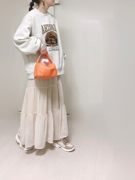 「RODE SKO」｜「アイテム（スニーカー）」を使った、Ⓜ︎さん（レディース・152cm）の春コーディネート