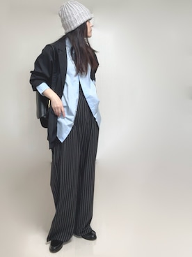 「アイテム（スラックス）」を使った、Ⓜ︎さん（レディース・152cm）の秋コーディネート