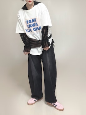 「アイテム（Tシャツ/カットソー）」を使った、Ⓜ︎さん（レディース・152cm）の夏コーディネート