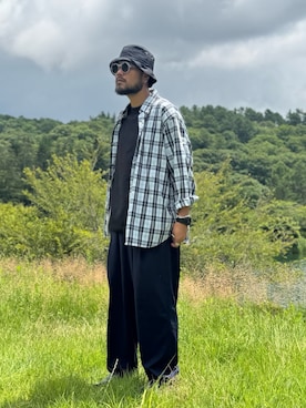 「EKAL（エカル）のアイテム」を使った、Yudaiさん（メンズ・182cm）の夏コーディネート